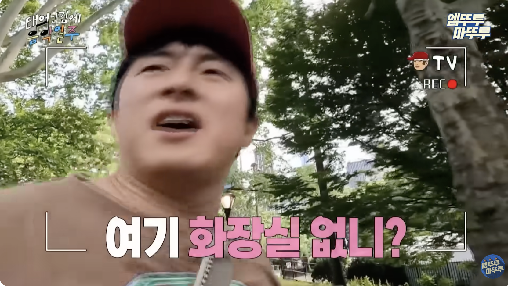 나무와 사람이 있는 야외 거리의 모습